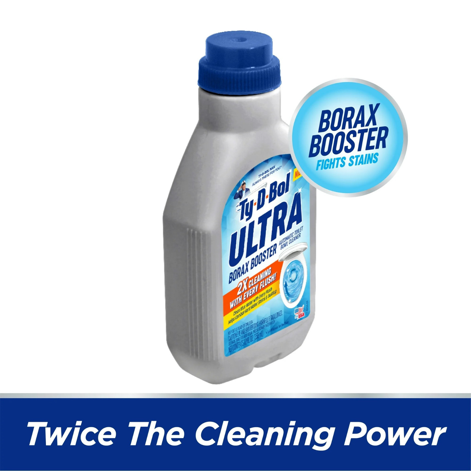 NEW 6 pack TY-D-BOL BLUE ULTRA BOOSTER IN TANK LIQUID TOILET BOWL 2X CLEANER