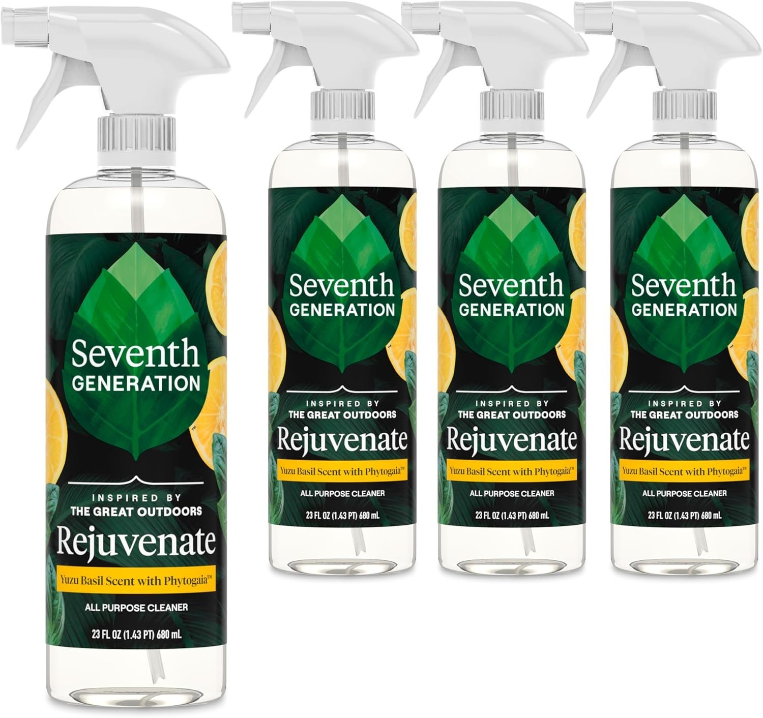 Powerful All-Purpose Cleaner with Yuzu Basil – Non-toxic & Eco-Conscious, 4 Pack
