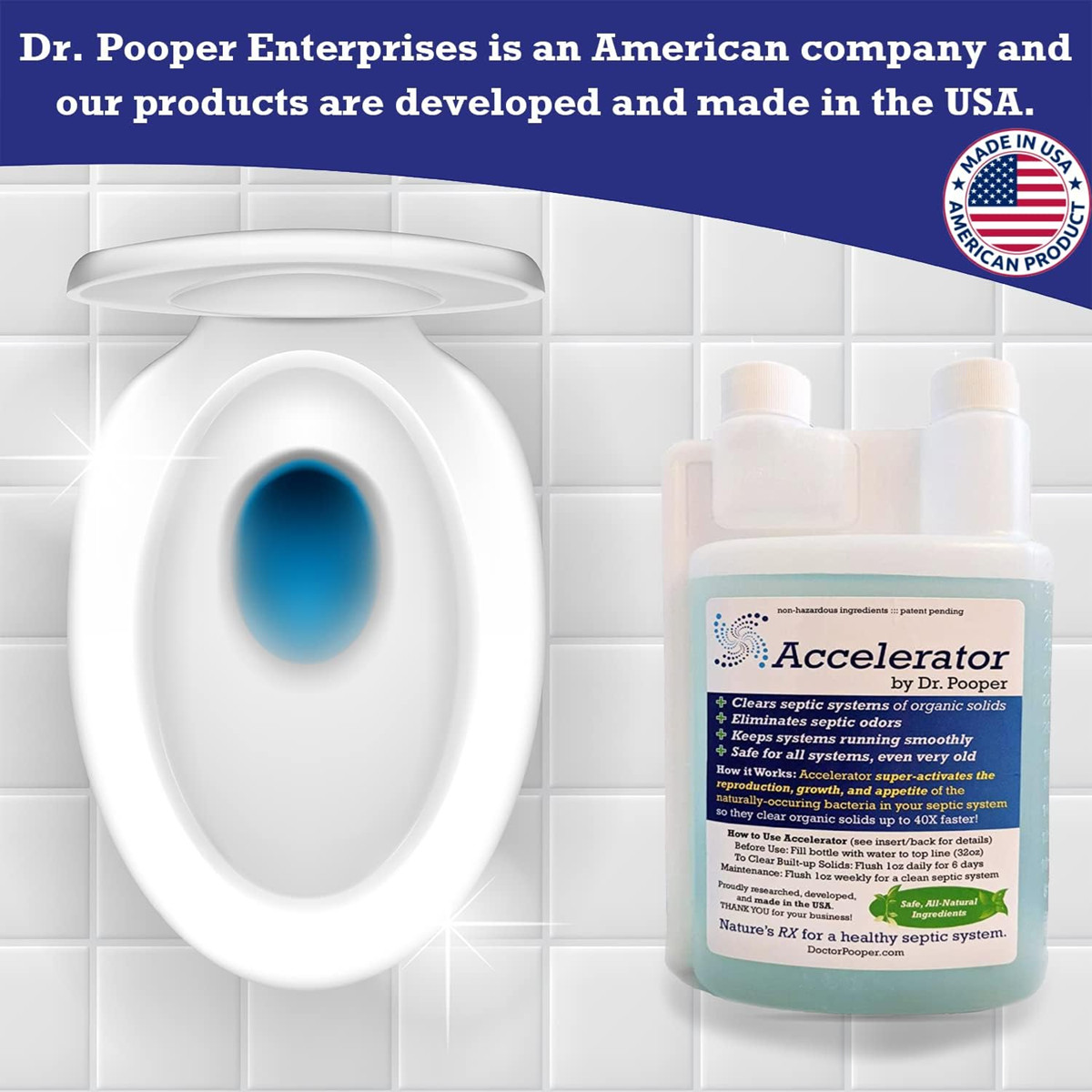 Dr. Pooper Accelerator Septic Tank Treatment Environment-Friendly Septic System