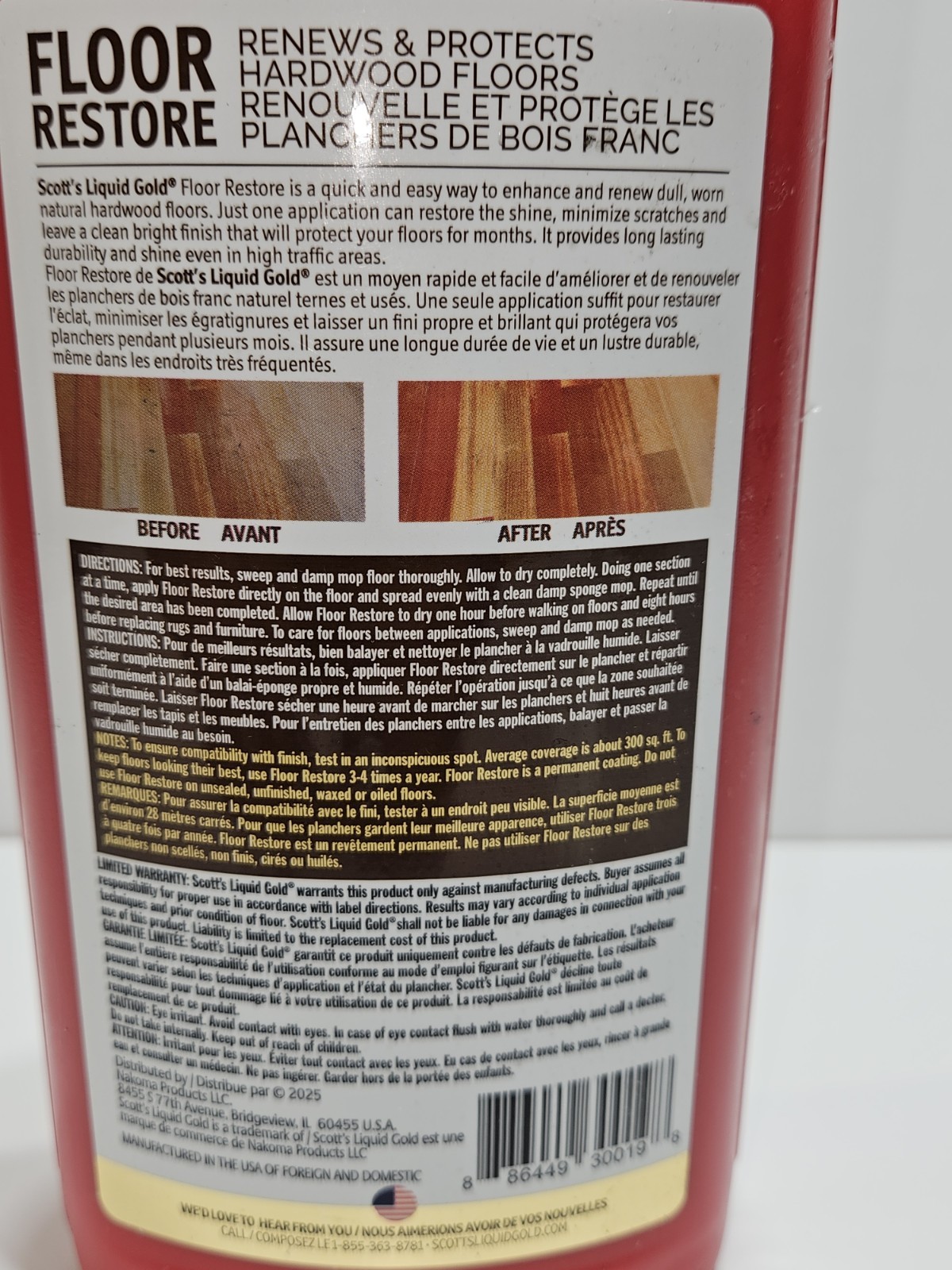 Scott’s Liquid Gold Floor Restore 24oz Bottle Renews And Protects