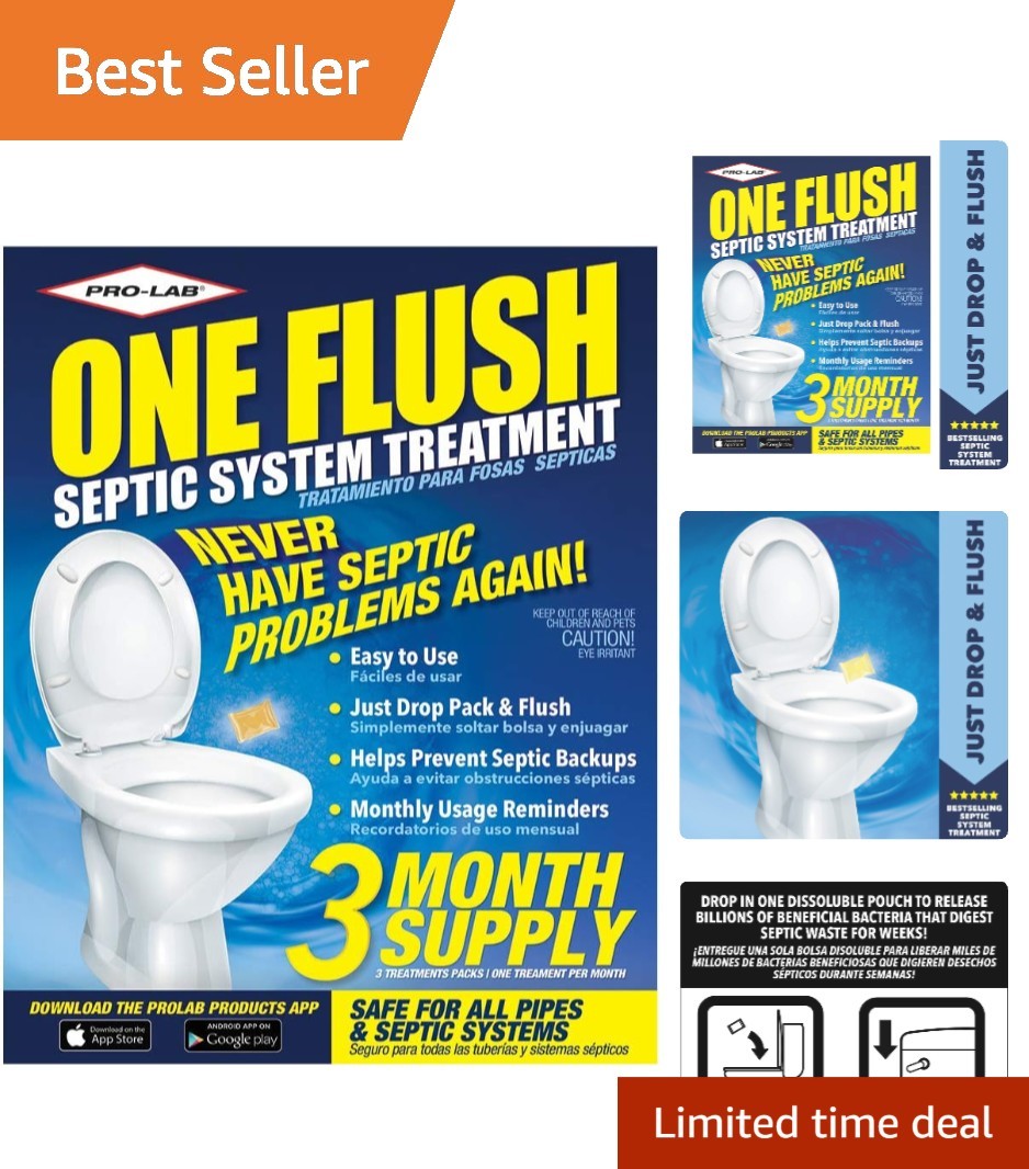 Cost-Effective 3- Supply of ONE FLUSH – Septic Treatment for All Systems