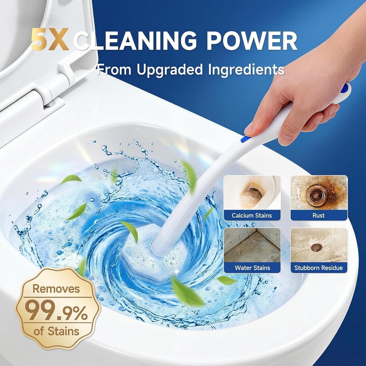 100-Count Toilet Bowl Wand Refills – 5X Cleaning Power Touch-Free Scrubber