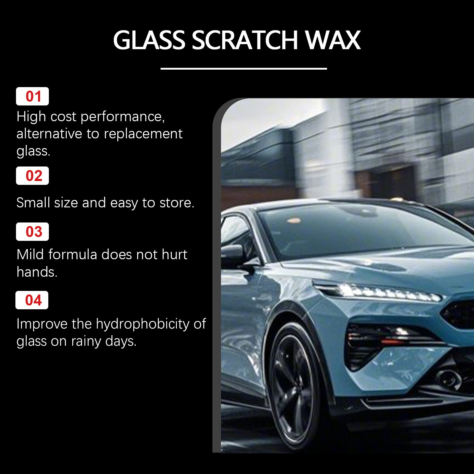 Car Windshield Scratch Remover, Window Polisher, Windshield/ Glass Polishing Kit