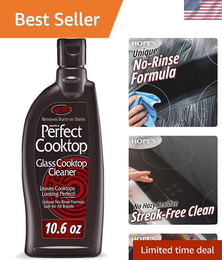 Hope’s 10.6 Oz Ceramic Cooktop Cleaner – Quick, Safe & Effective Stain Removal