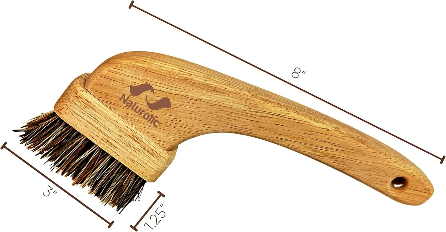 All-Natural Grout Brush Set | Wooden Cleaning Brush for Tile and Floor | Durable