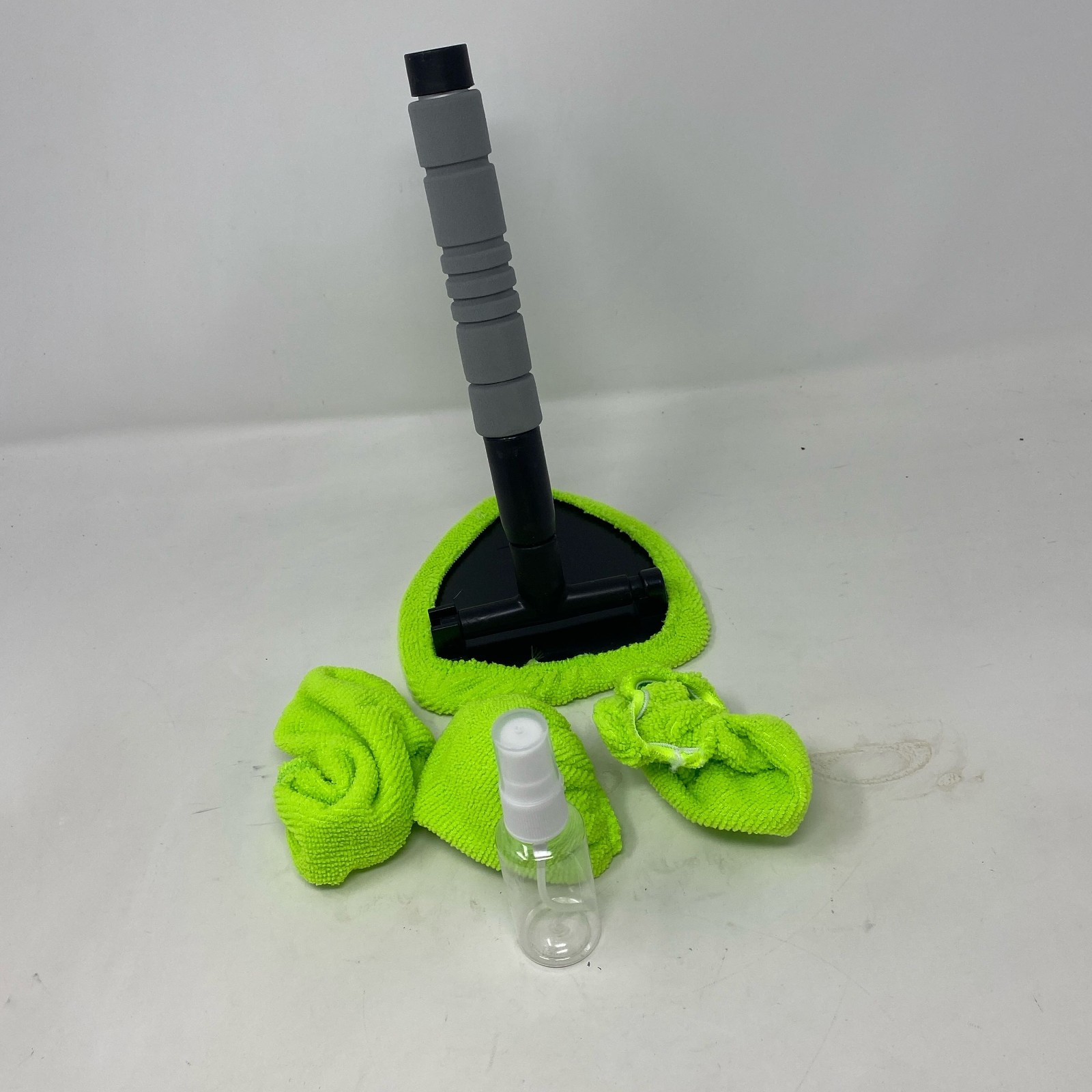 Unbranded Green Windshield Cleaner Tool, Extendable Handle + 4 Pads