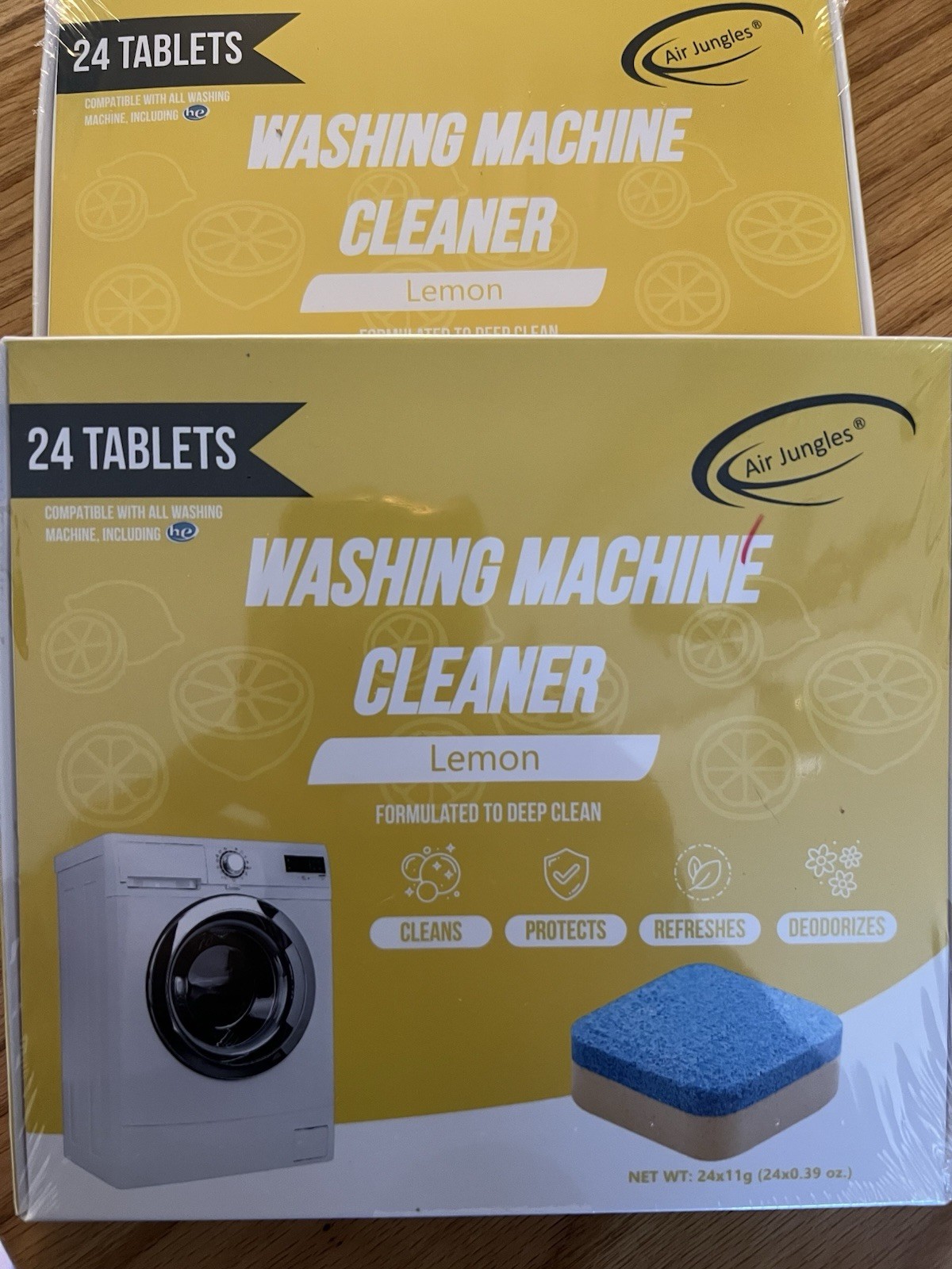 48ct Washing Machine Deep Clean Lemon Scented Tablets / New 2 Packs of 24 = 48ct