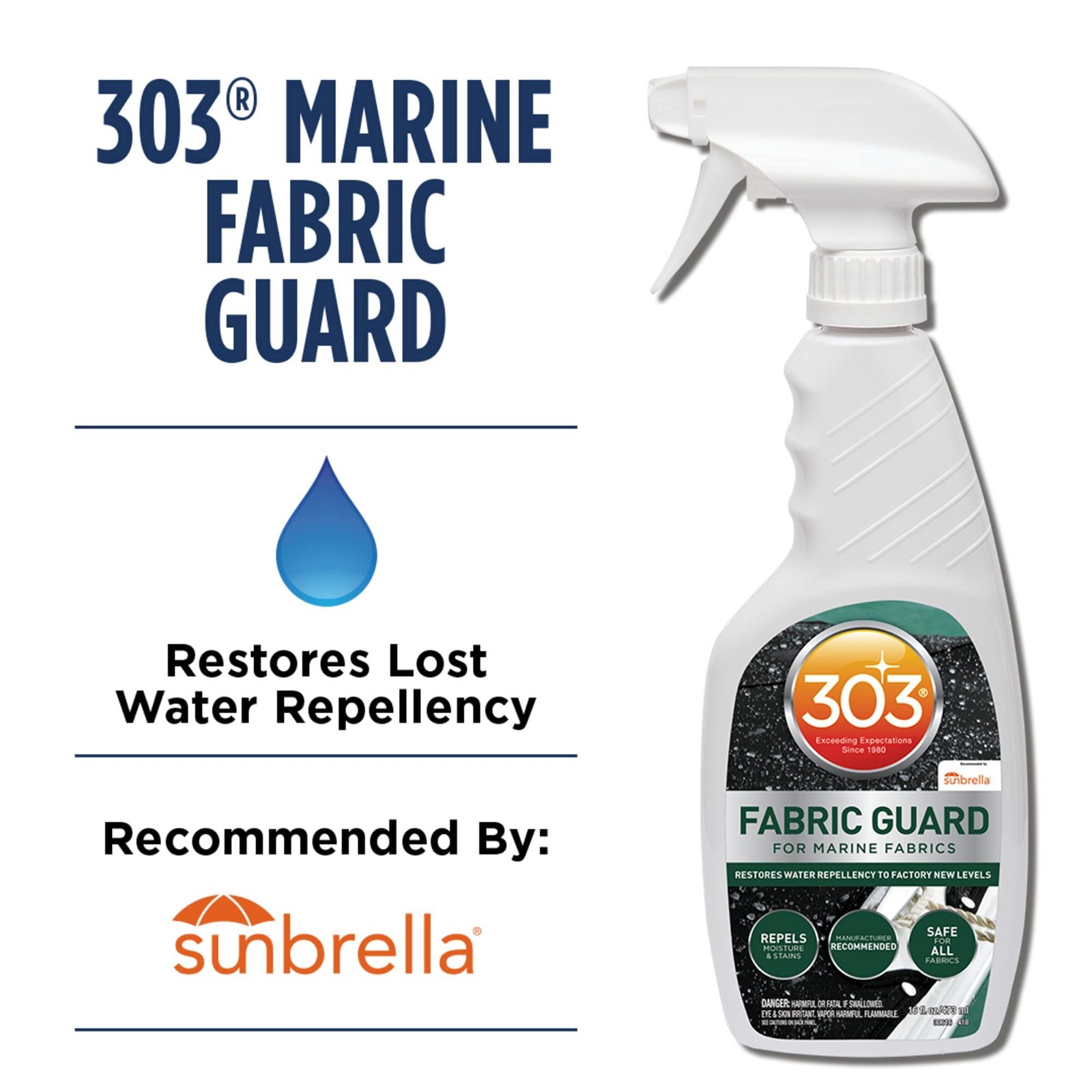 Water Repellent Fabric Protector for Boat Covers & Canvas – 16 oz Marine Guard
