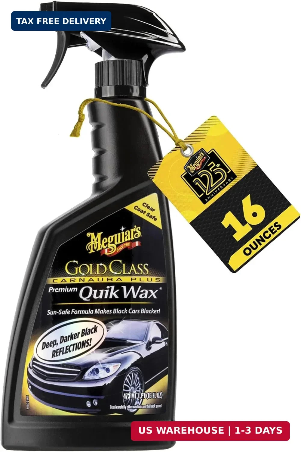 Meguiar’s G7716 Gold Class Carnauba Quik Wax, Special Blend for Richness and Shi