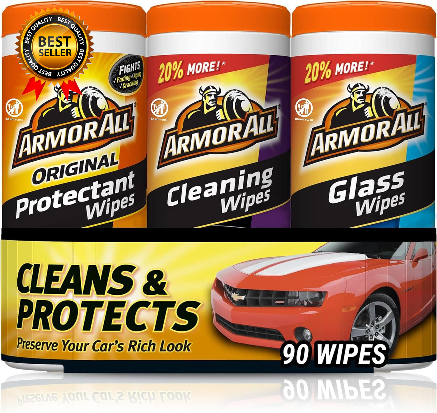 Protectant, Glass and Cleaning Wipes Wipes for Car Interior and Car Exterior