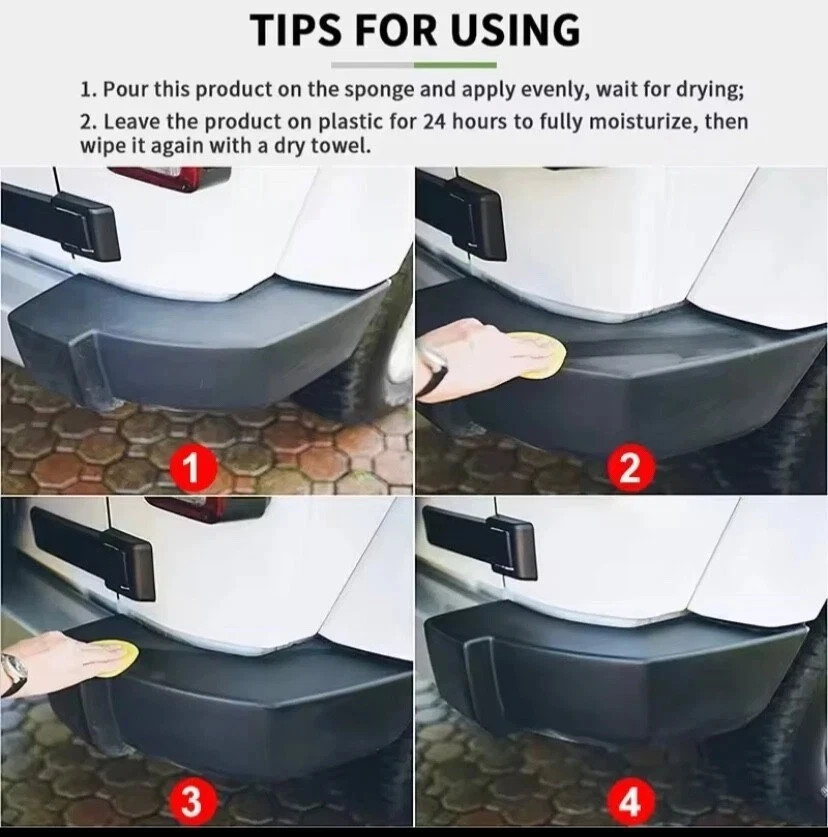 Car Plastic Restorer Back To Black Gloss Plastic Renovator Longlasting Coating