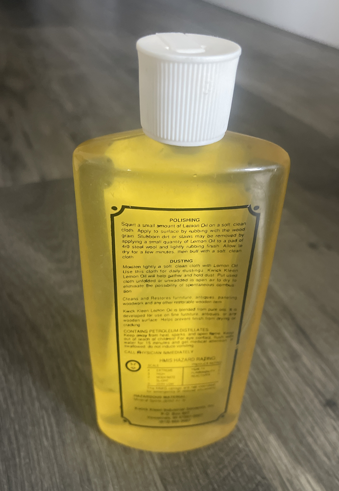 Vintage Kwick Kleen Little Maid Lemon oil Furniture Cleans Restores 10oz HTF