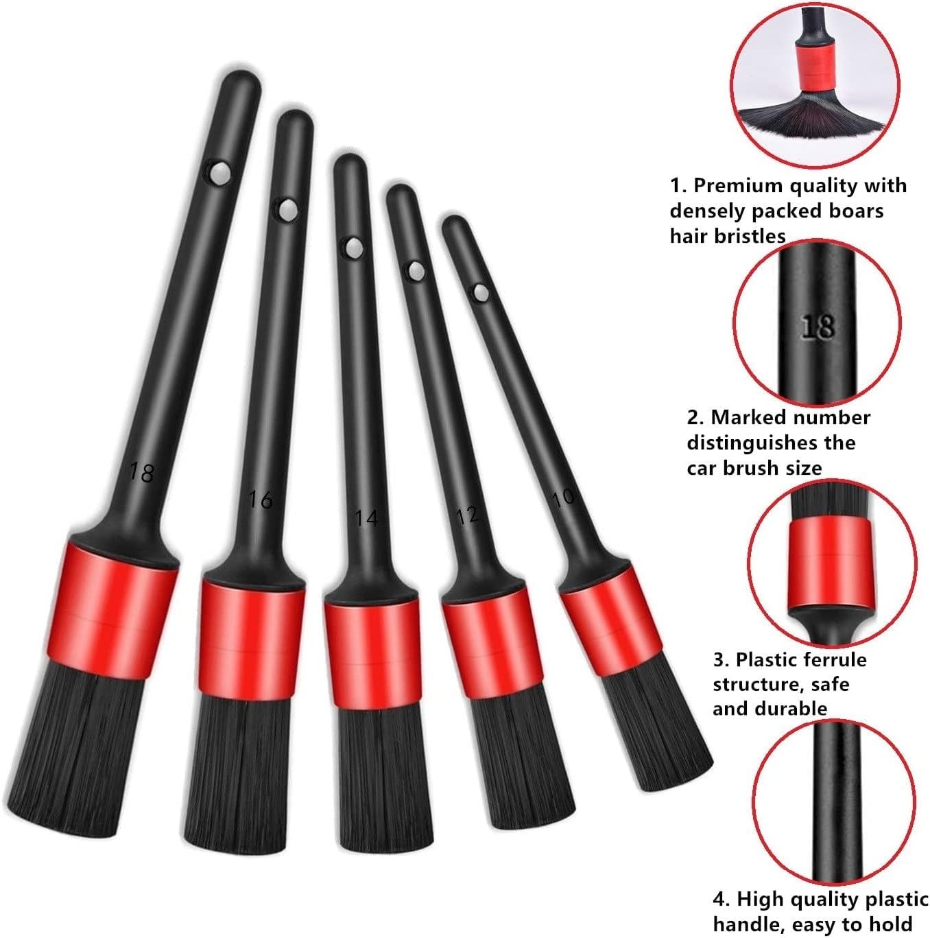 11 Pcs Auto Car Detailing Brush Set Car Interior Exterior Cleaning Kit for Wheel