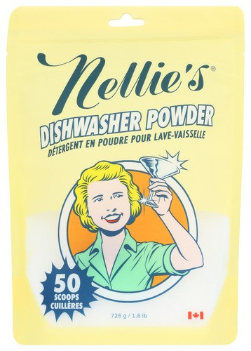 Nellie’s All Natural Auto Dish Powder 50 Scoop 1.6 lb (Pack of 12)