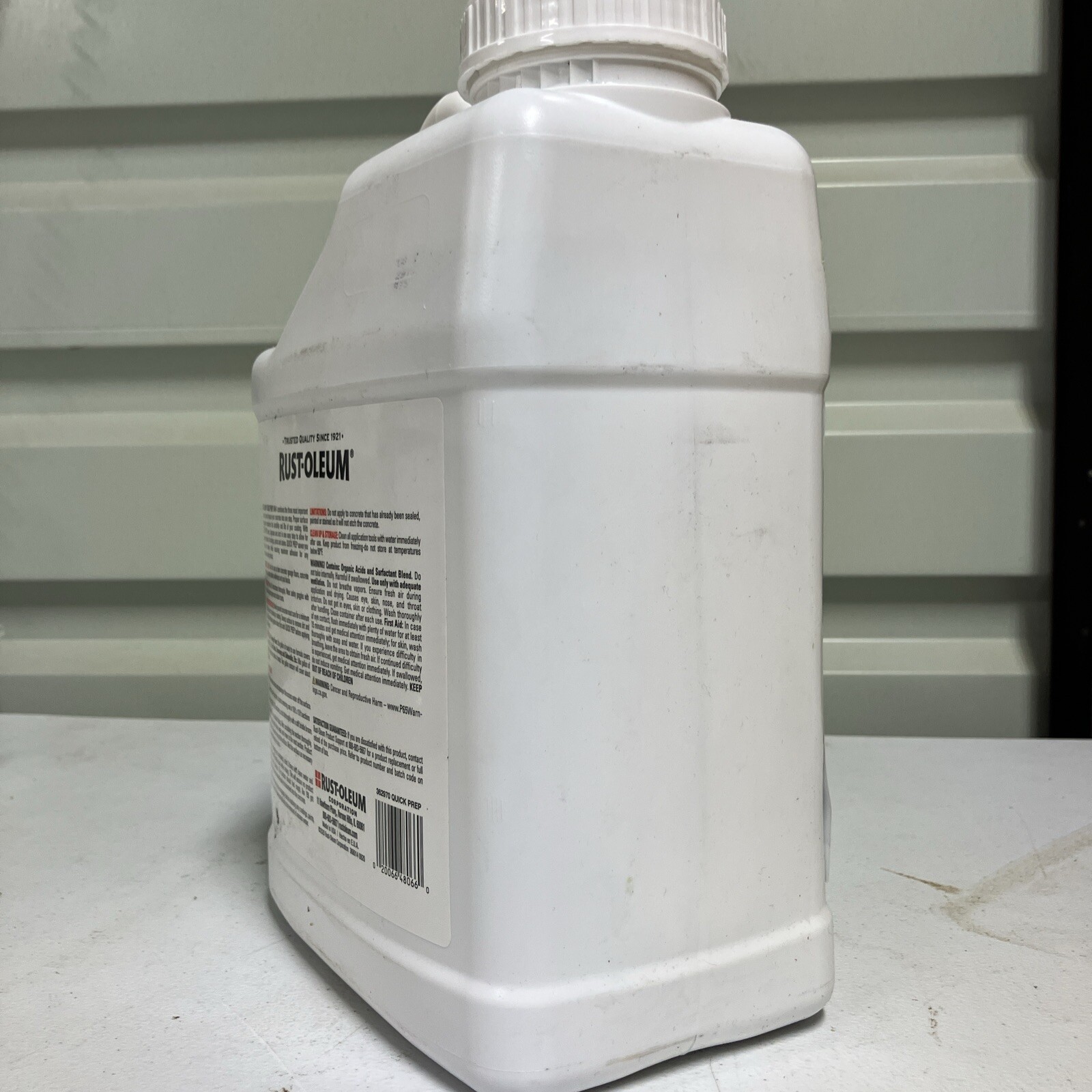 Rust-Oleum Quick Prep 3-in-1 Concrete Cleaner, Degreaser & Etch, Gallon 128 oz