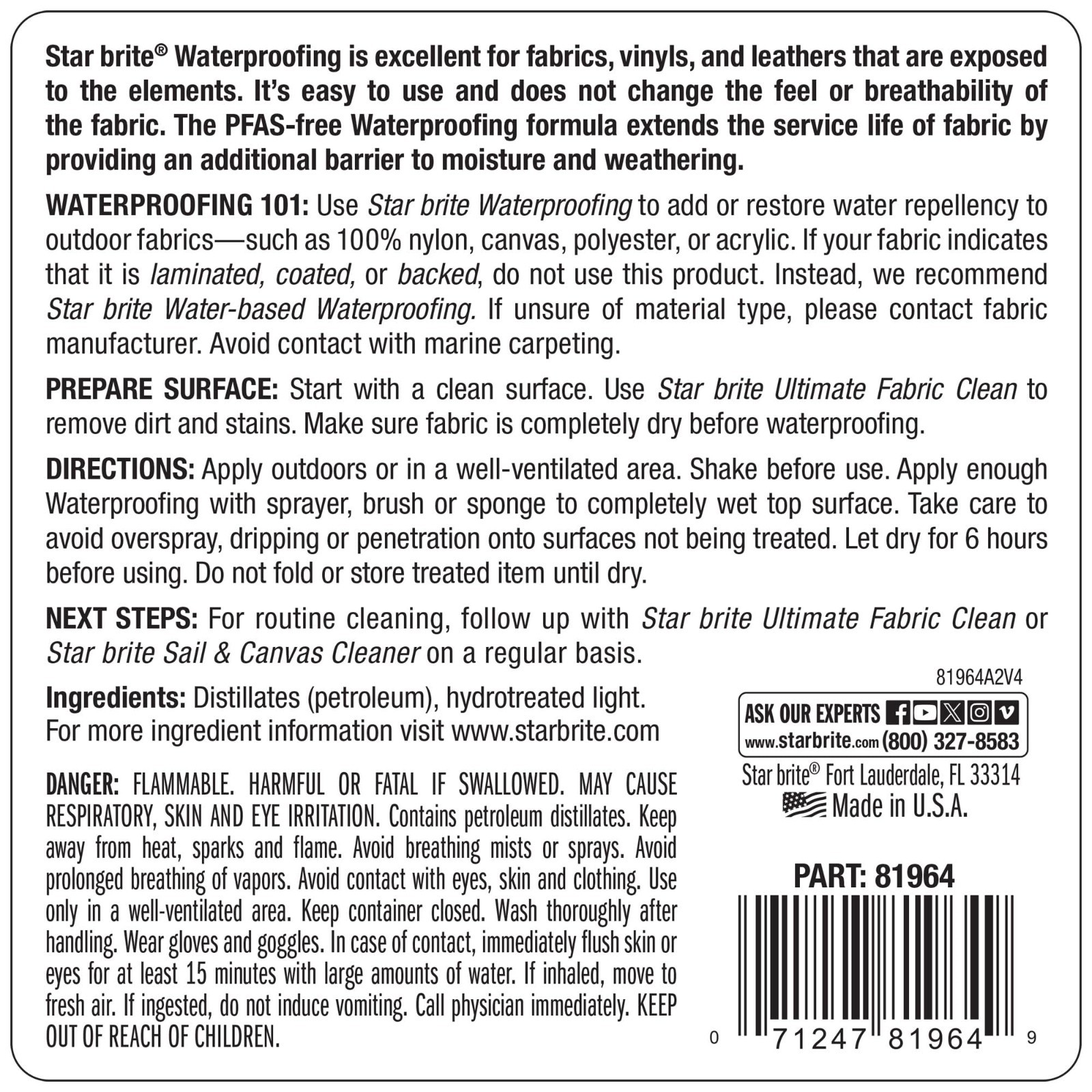 Waterproofing Spray – Stain Repellent & UV Protection for Covers, Tents, Jackets
