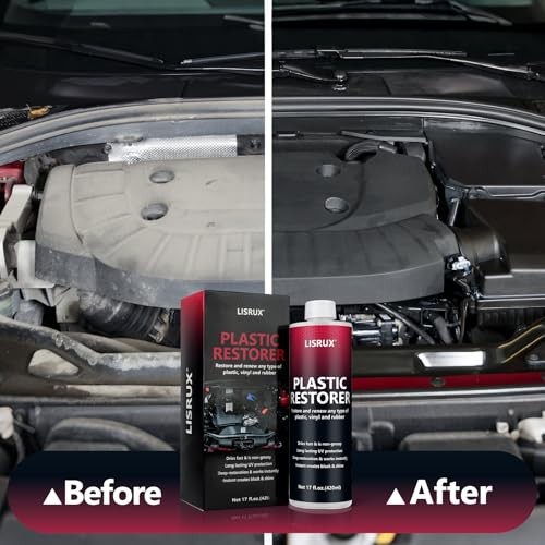 Plastic Restorer for Cars, Black Trim Restorer – Restores Faded Plastic, Vinyl