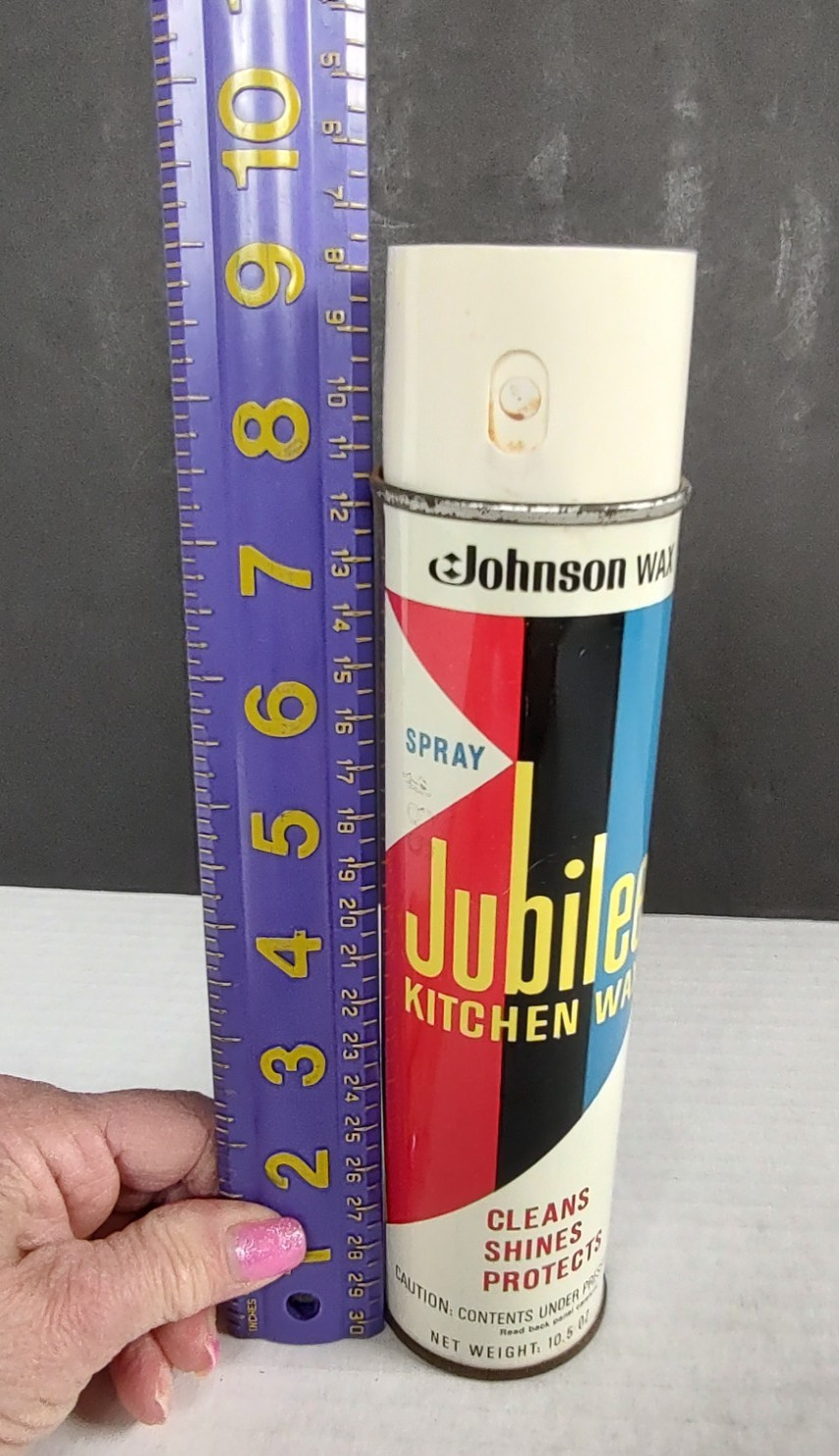 Vintage Johnson Wax Jubilee Kitchen Wax Spray 10.5 oz Movie Prop Display