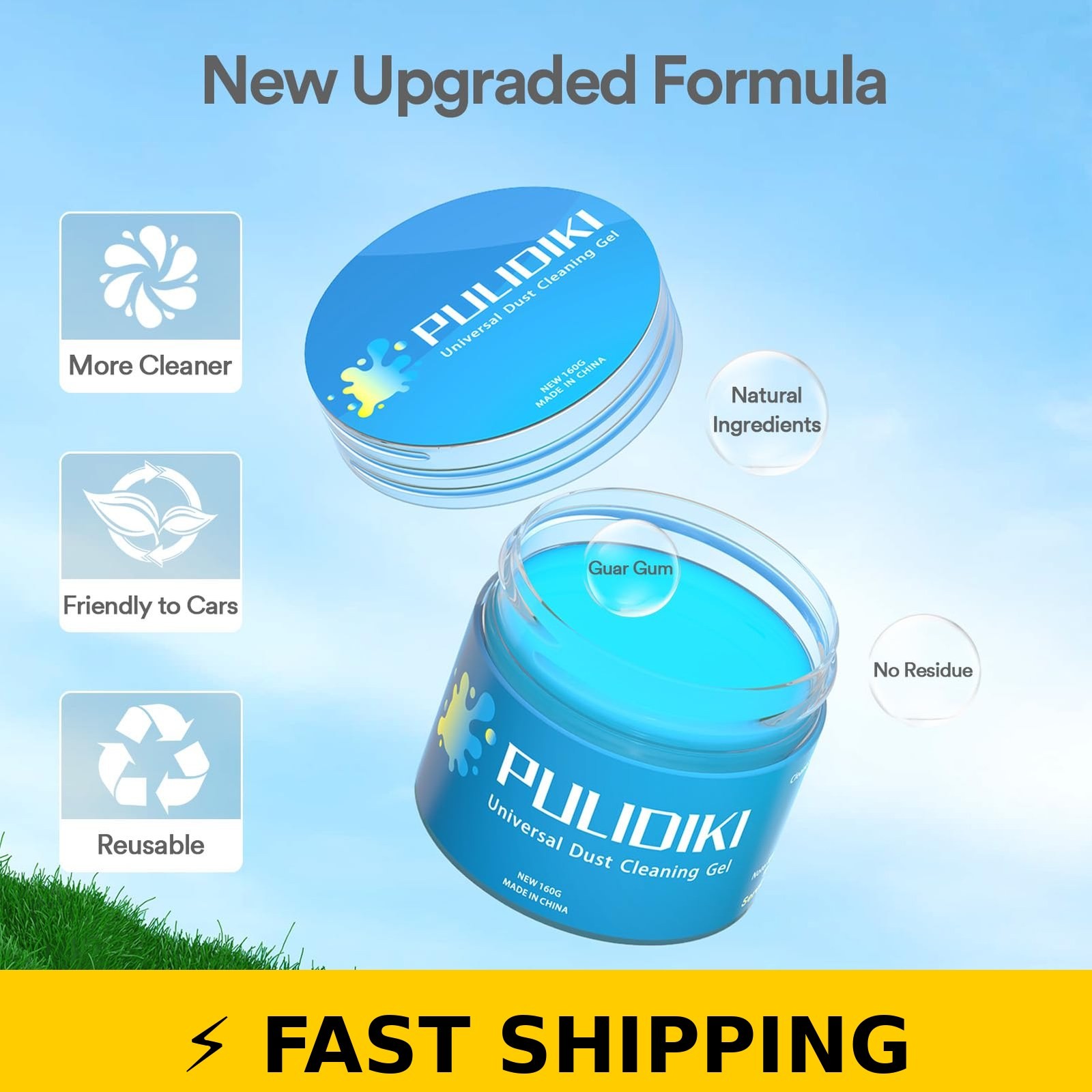 PULIDIKI Car Cleaning Gel Slime – Interior Cleaner for Auto Detailing