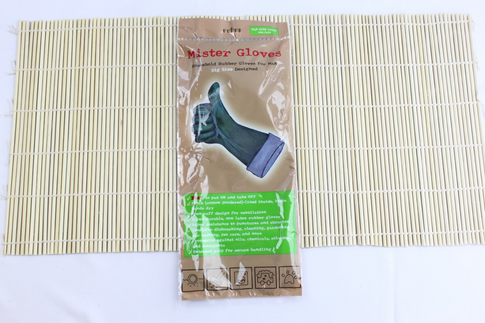 Mister Gloves Non Latex Big XXL Equivalent Rubber Gloves for Mr. Men for Clean