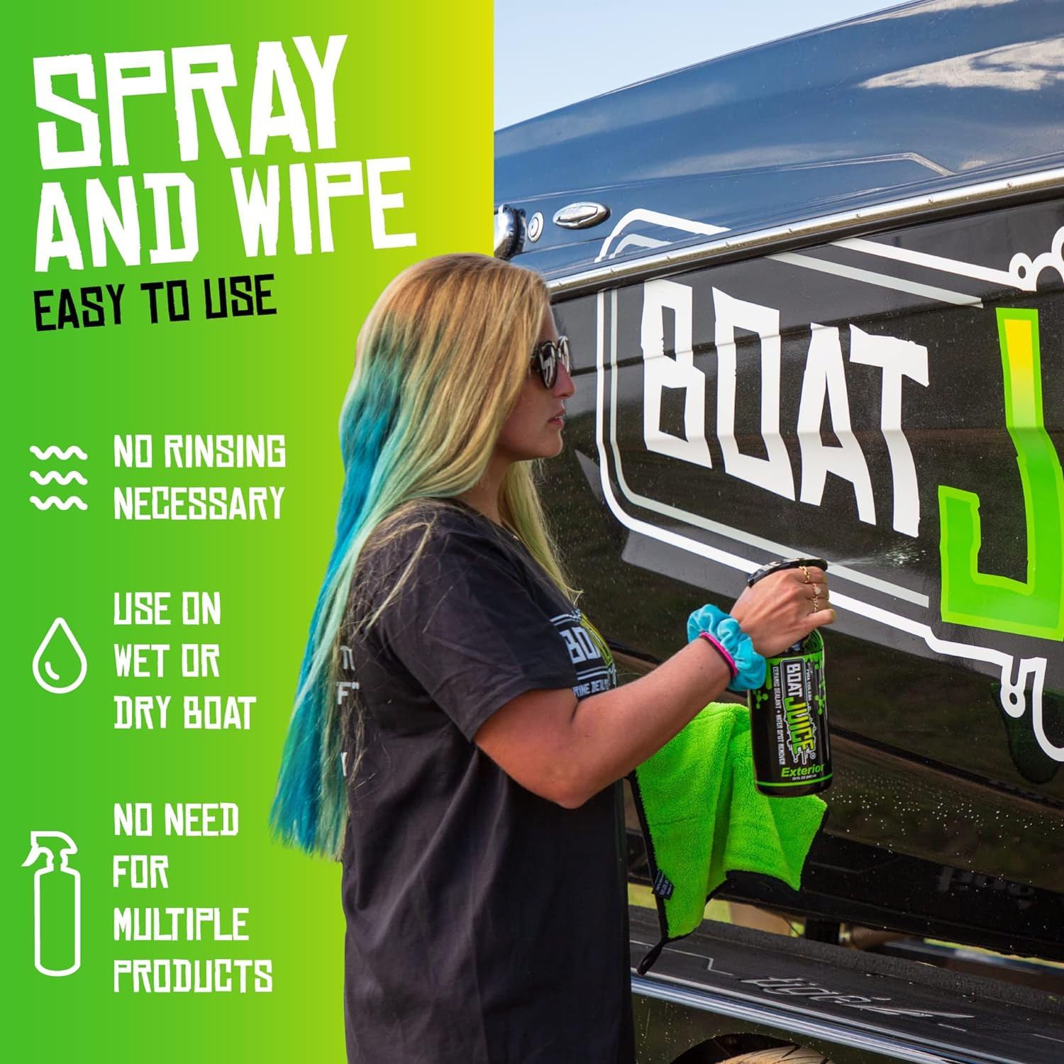 Boat Juice 32 Oz Spray Cleaner And Sio2 Ceramic Sealant For Glossy Finish