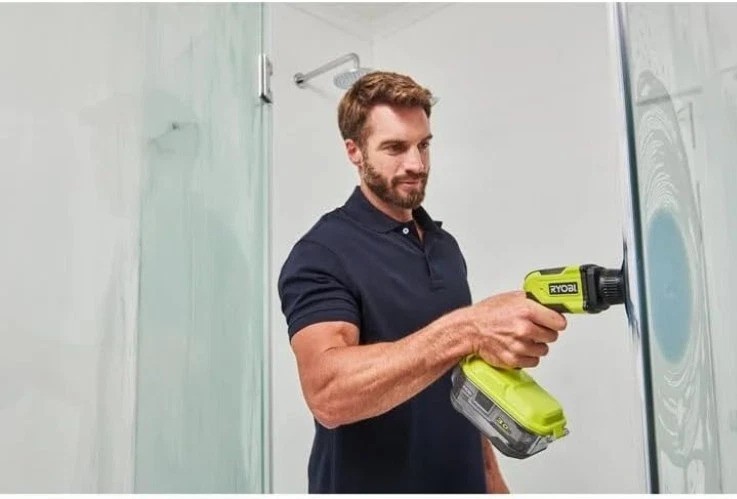 Compact 18V Green Power Scrubber Tool – Perfect for Quick and Efficient Cleaning