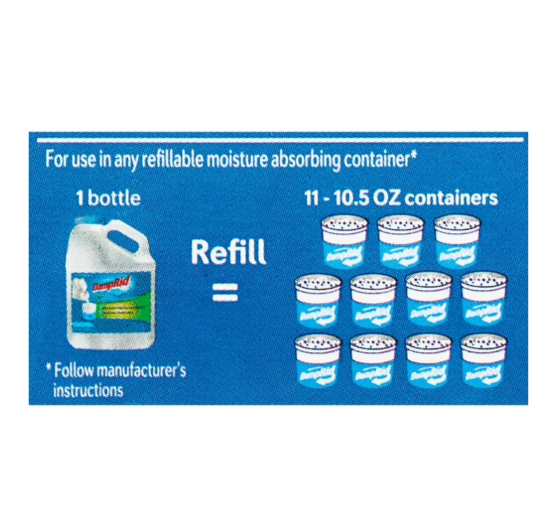NEW Super Refill DampRid 7.5 lbs. Moisture Absorber Fragrance Free Remove Odors