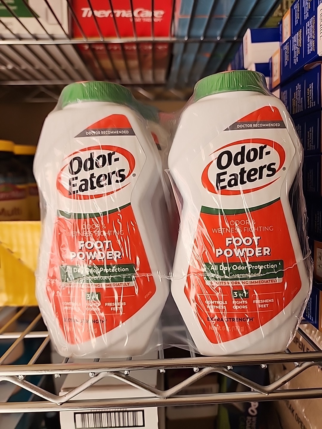 4 Pack Odor-Eaters Foot Powder Deodorant Destroy Odor & Controls Wetness 6 oz Ea