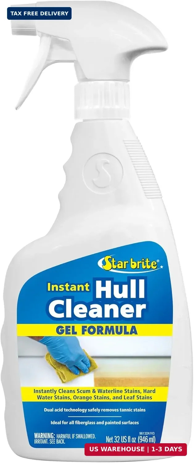 STAR BRITE Instant Hull Cleaner – 32 Oz Gel Spray – Easily Remove Stains, Scum L