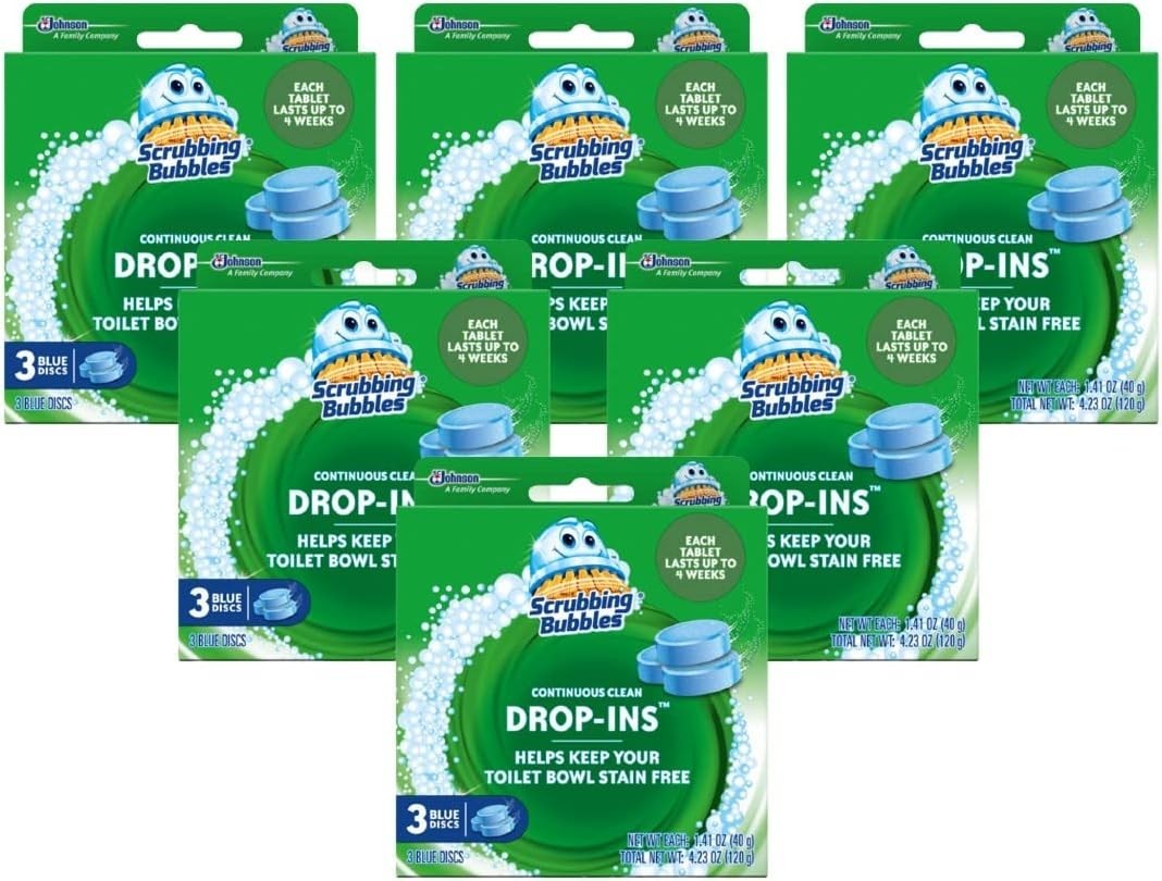 Stain-Fighting Toilet Cleaning Tablets, Fresh Scent, Easy Drop-In, Pack of 6