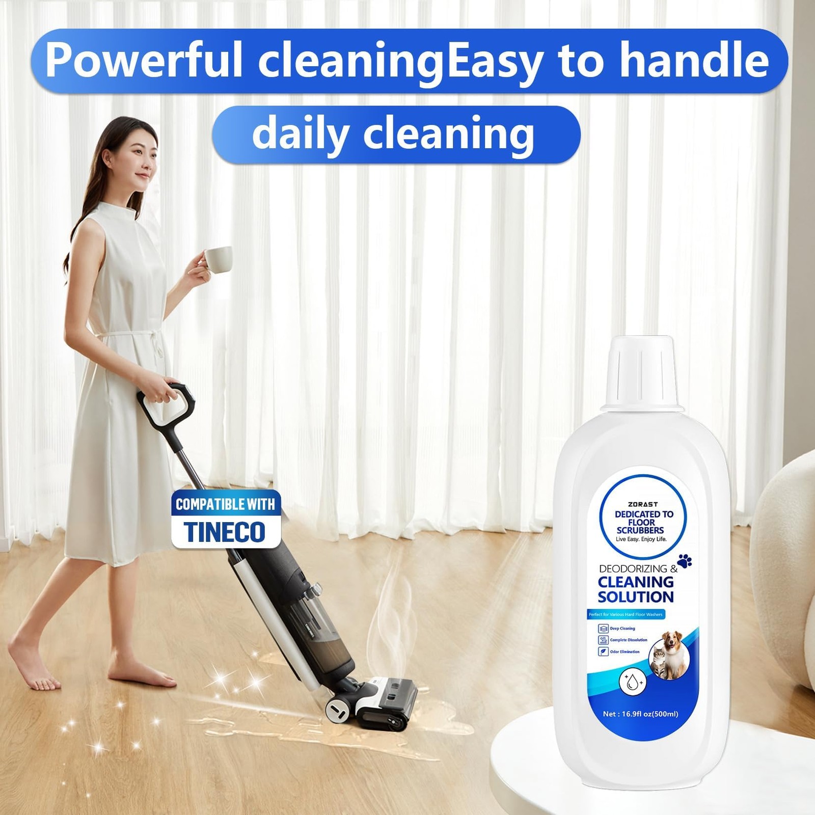 Floor Cleaning Solution, Pet-Friendly Deep Deodorizer, with Tineco and Robot …