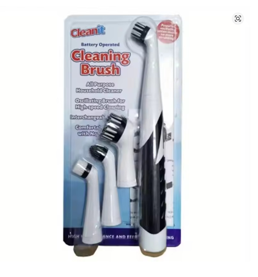 Electric Cleaning Brush 4 Replaceable Brush Heads Multifunction Scrubber Cleaner