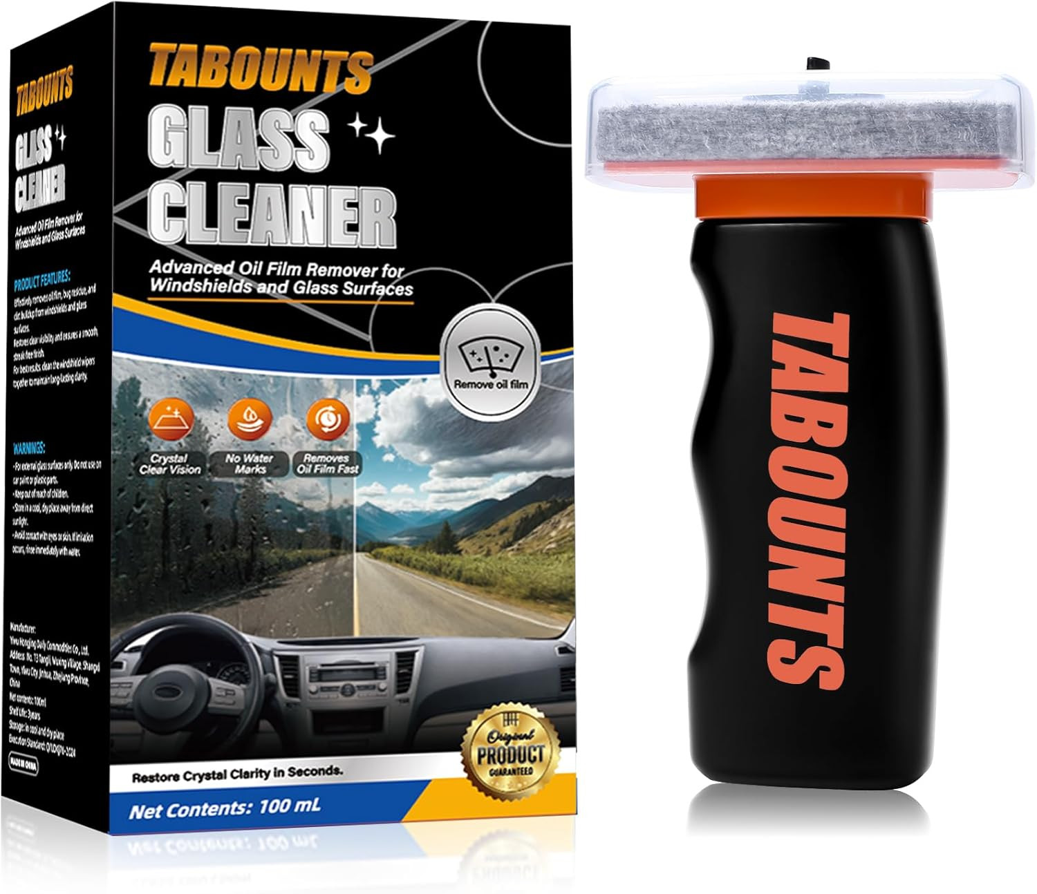 Automotive Oil Film Cleaning Brush Glass Remover Car Windshields Windows Removes