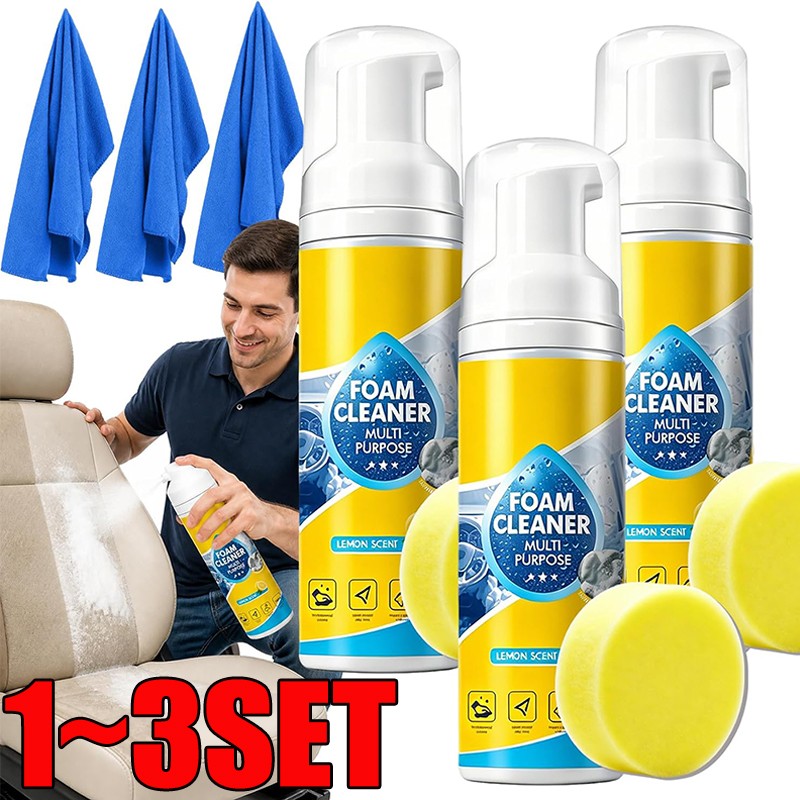 3X 4-in-1 Multi-Enzyme Foam Cleaner, All-Purpose Spray 5oz with Sponge & Towel