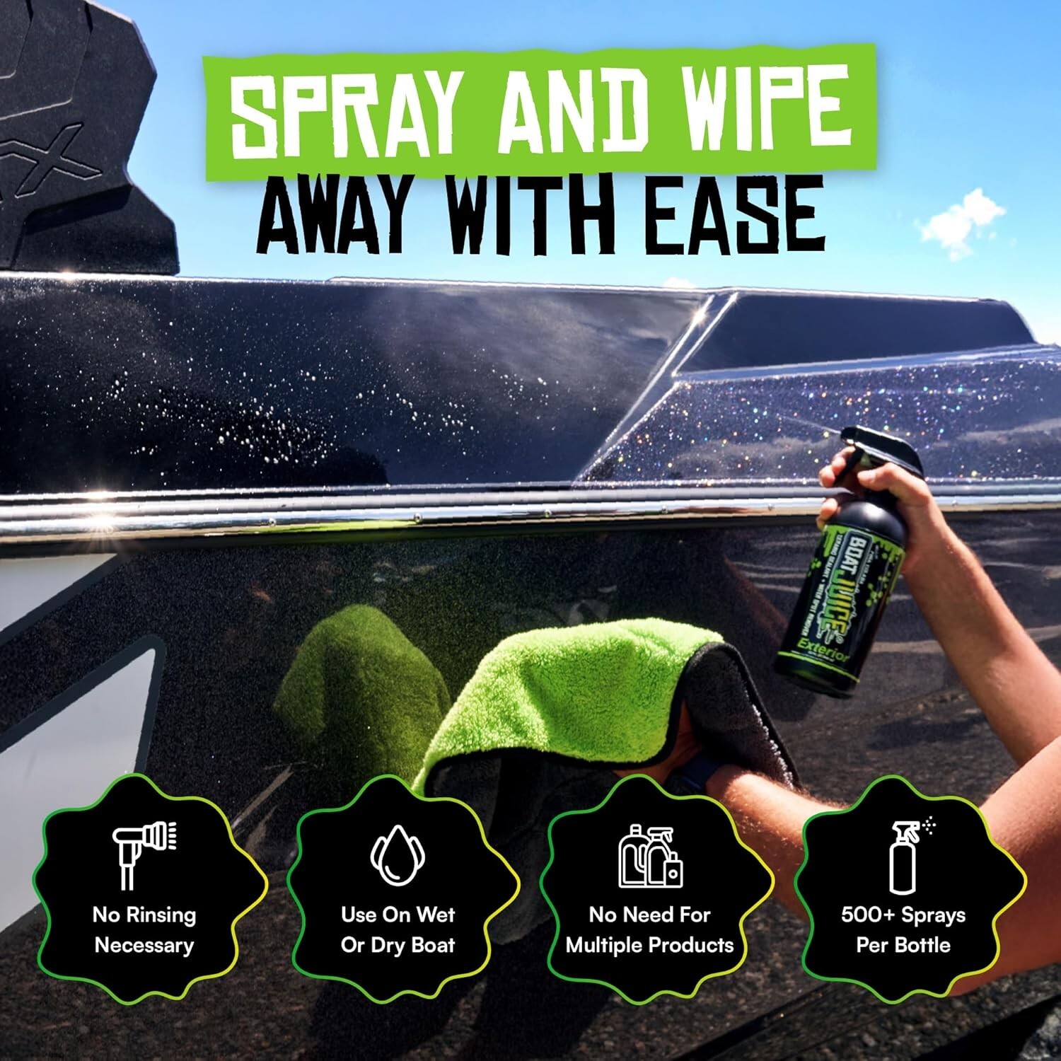 Boat Juice 32 Oz Spray Cleaner And Sio2 Ceramic Sealant For Glossy Finish