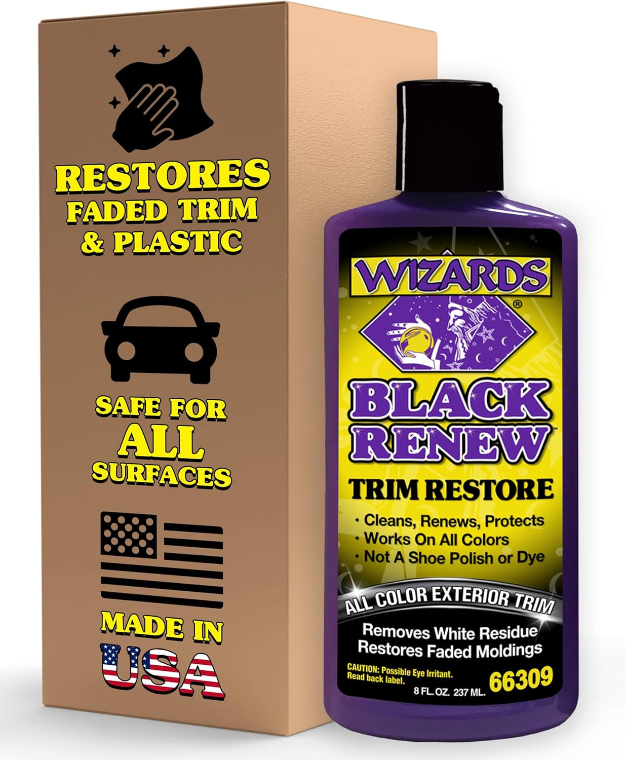 Black Renew Trim Restorer Treatment – Removes White Residue and Restores Faded M