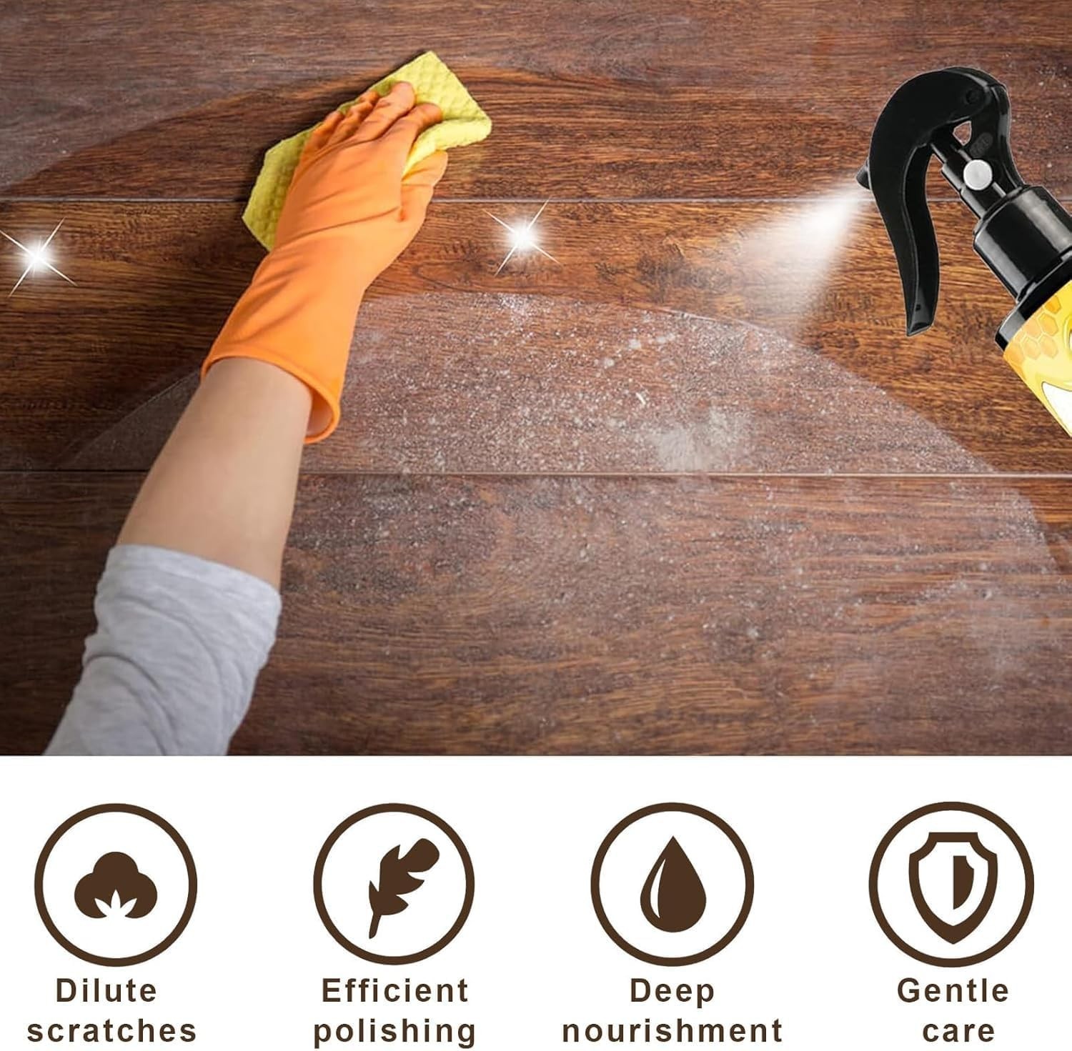2PCS Natural Beeswax Spray, Beeswax Spray Cleaner, Furniture Polish,The Original