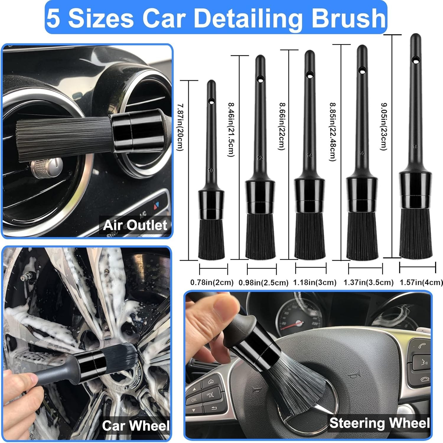 Car Detailing Kit Car Cleaning Tools Set Exterior Interior Wheels 29pcs