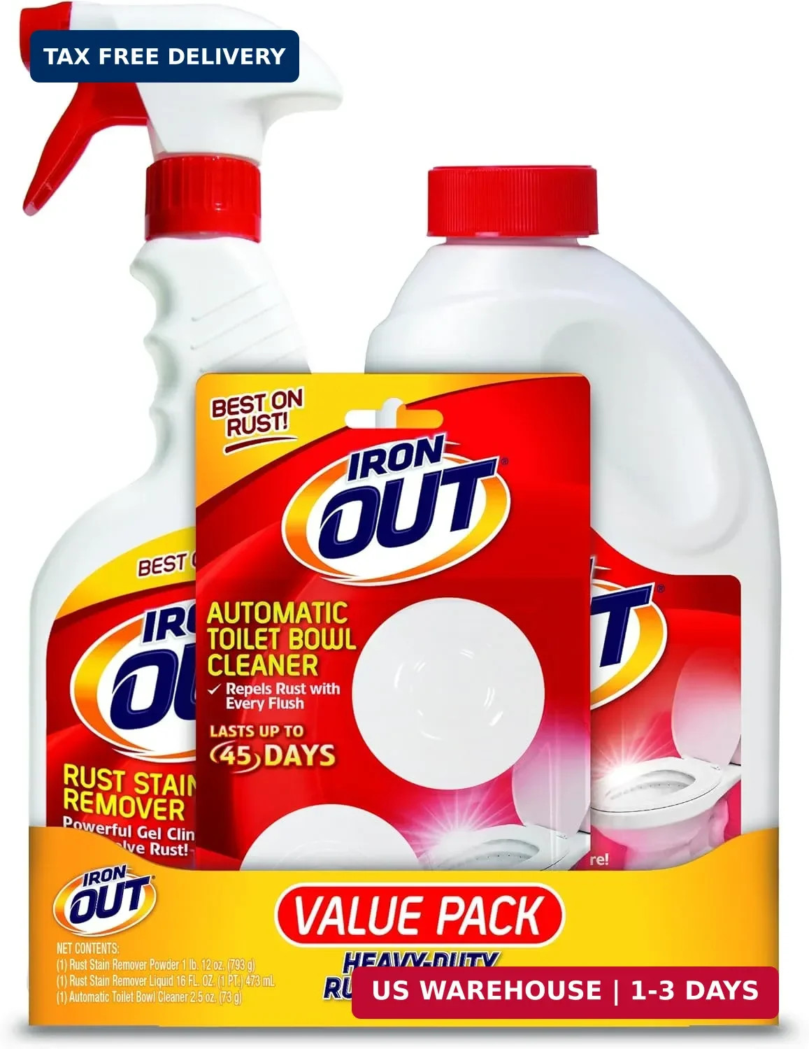 IronOut Value Pack, All Purpose Rust Cleaner, Pack of 3