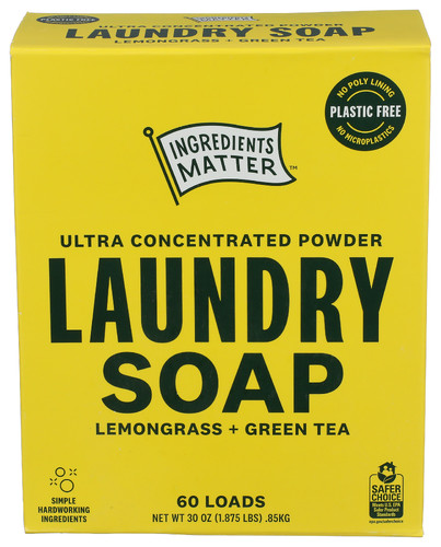 Ingredients Mat Tide Laundry Powder Lemongrass Tea 30 oz (Pack of 8)