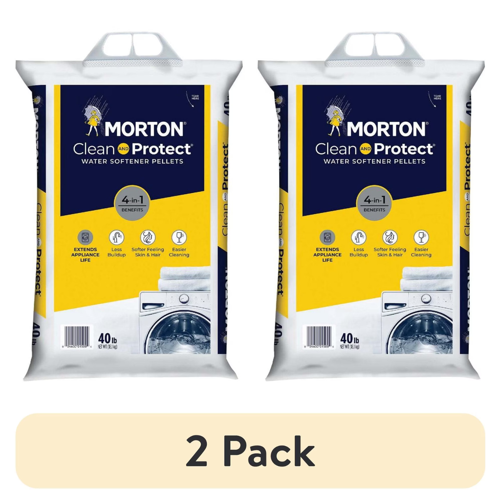 NEW 6 pack Morton Clean and Protect Water Softener Salt Pellets, 40 lb FREESHIPP