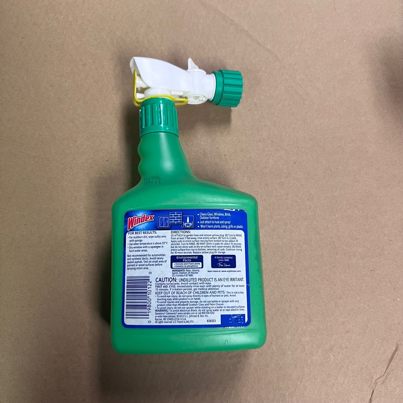 Windex Outdoor Glass Patio Concentrated Cleaner 32 Fl Oz Spray Bottle For Hose