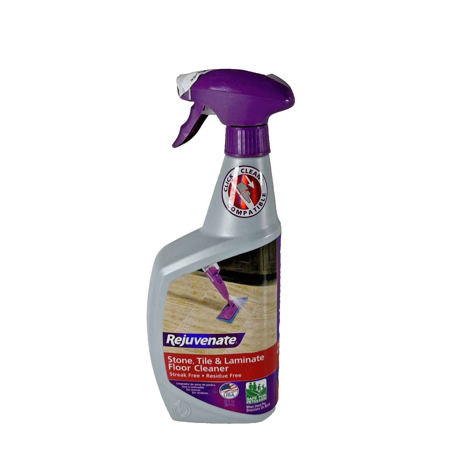 NEW Rejuvenate Stone Tile Laminate Cleaner Spray RESIDUE & STREAK FREE 32OZ