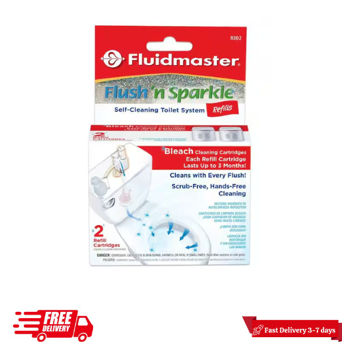 Flush N Sparkle Bleach Toilet Cleaning Refills (2-Pack), Fluidmaster 8302P8