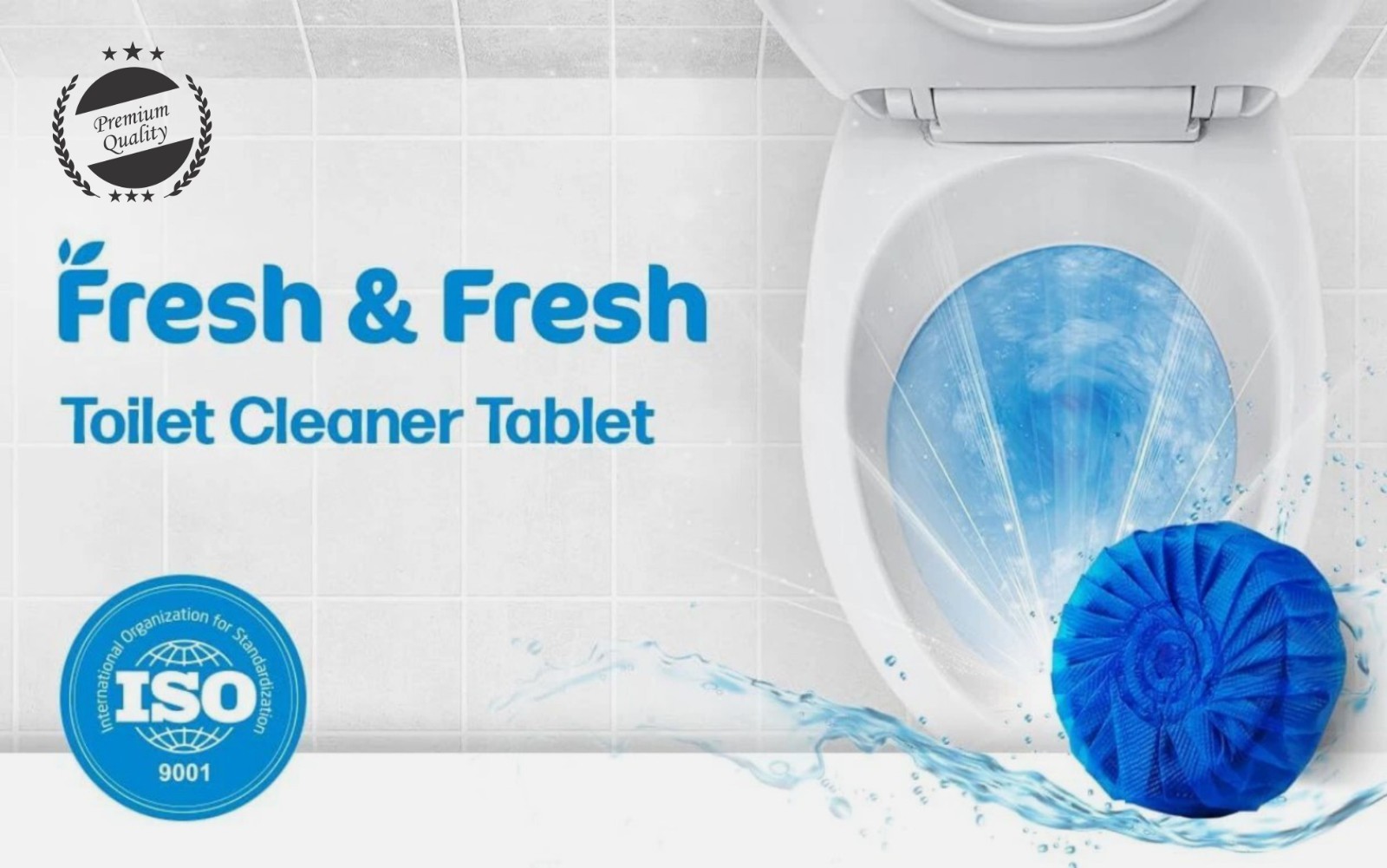 10 Pack Toilet Bowl Cleaning Tablets Fresh Scent Odor Eliminator Long Lasting US