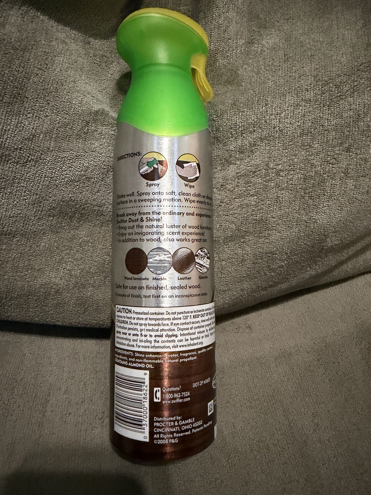 Swiffer Dust & Shine Clean Shine Condition Furniture Spray Citrus Zest 9.7oz