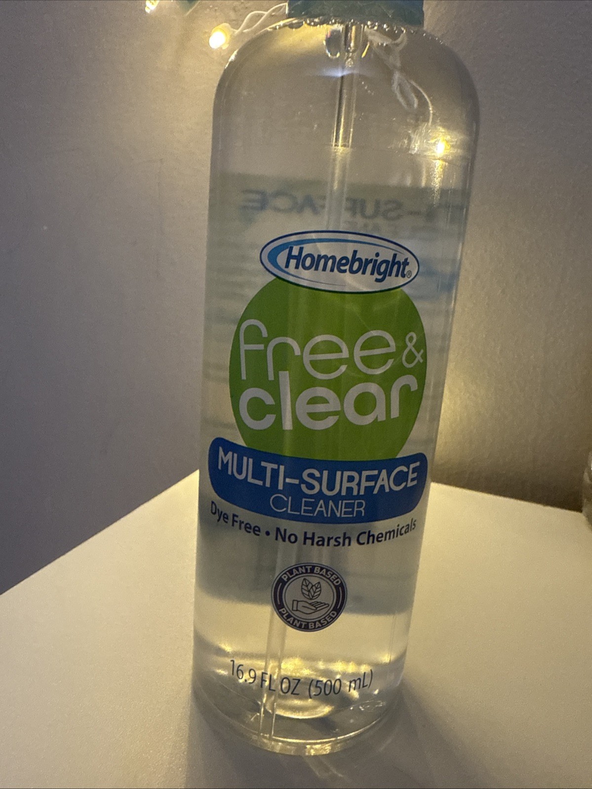 Homebright Free&clear Mutli Surface Cleaner Dye Free No Harsh Chemicals 16.9 Oz