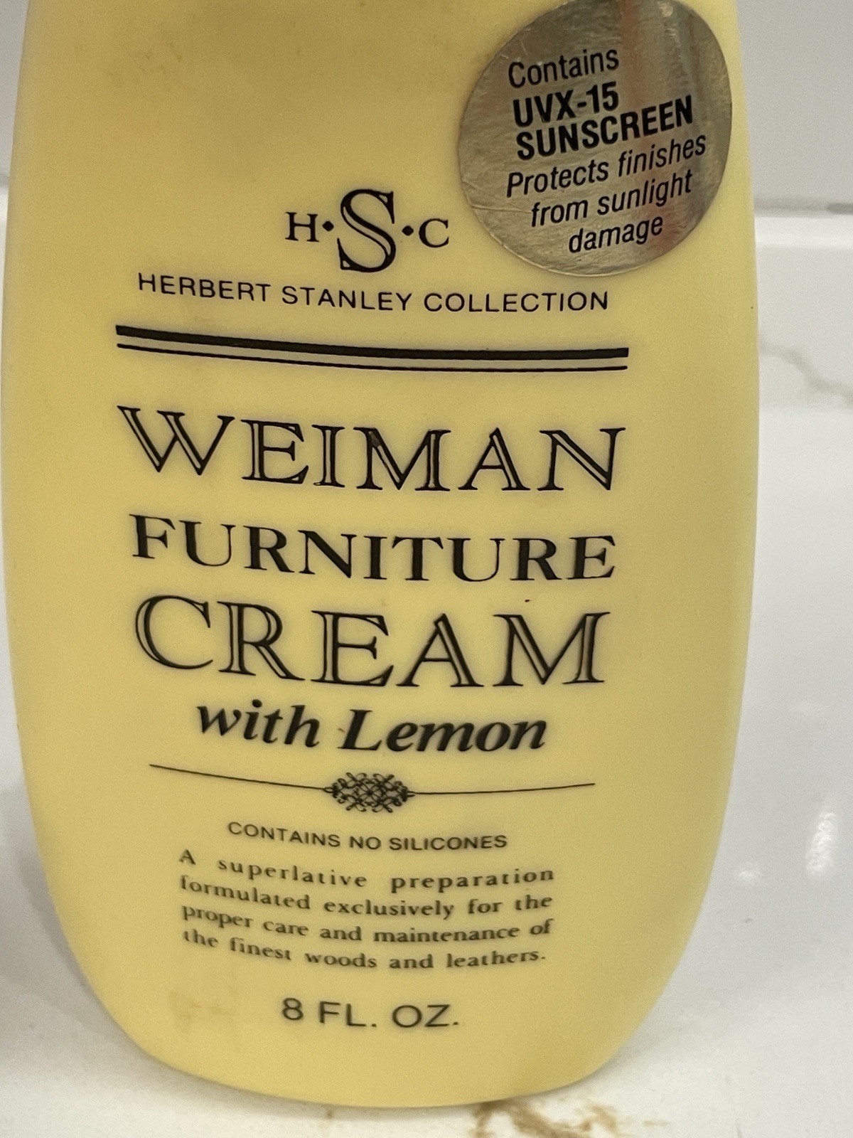Weiman Furniture Cream with Lemon 8 fl oz Concentrate Sun Protection Full New