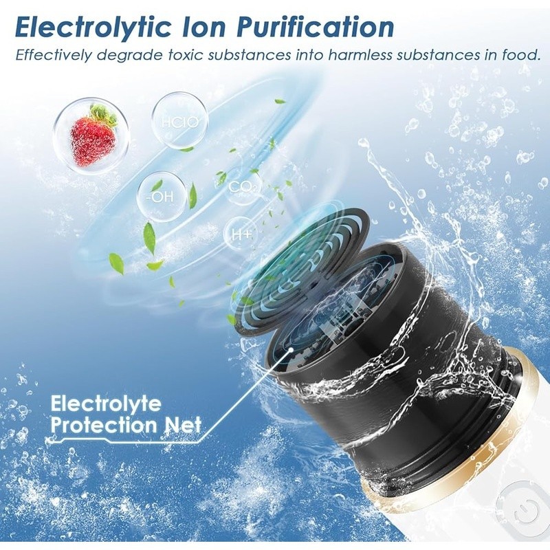 Portable Fruit Vegetable Cleaner Ion Purifier Quick Wash Kitchen Gadget New