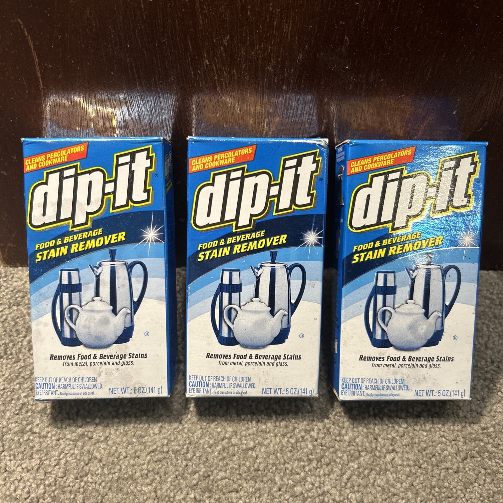 X3 Dip-It Food & Beverage Stain Remover for Metal, Porcelain & Glass, 5oz